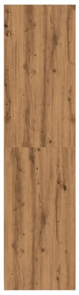 Kézműves tölgy színű szerelt fa ruhásszekrény 100 x 50 x 200 cm