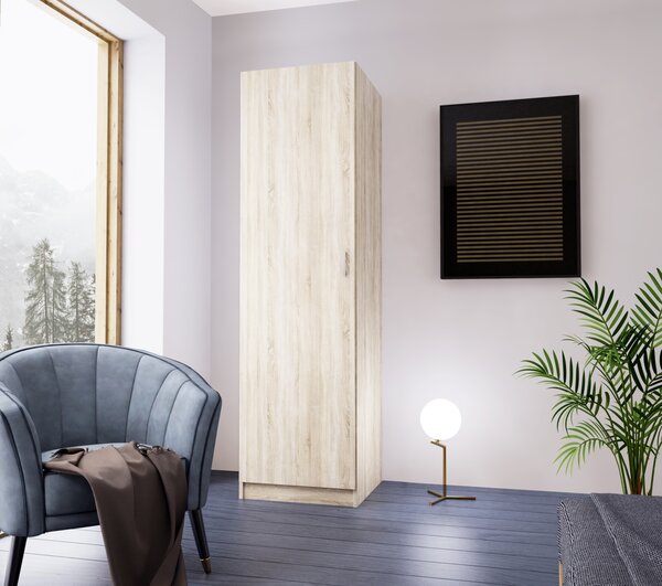 Keskeny előszobai gardrób 51 cm ROSHARON - sonoma tölgy