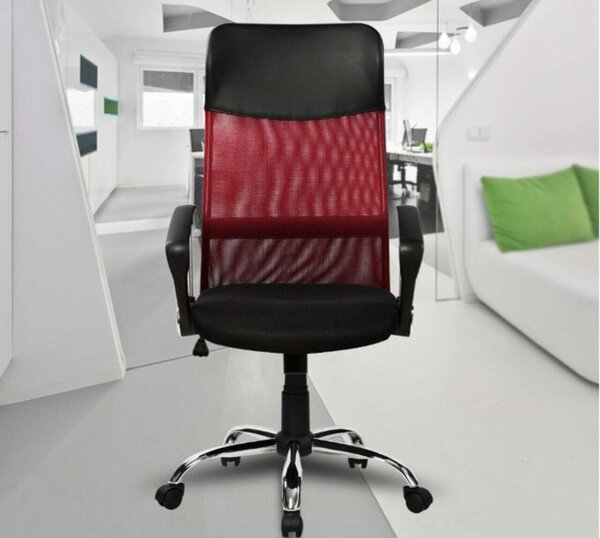 Bedora Lotte Ergonomikus Irodai szék - Hálós, Piros/Fekete