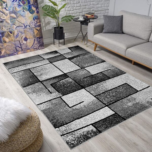 LUKEN téglalap alakú szőnyeg 70x130 cm - szürke