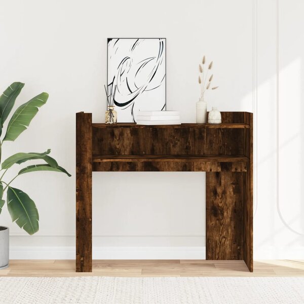 Füstös tölgy színű szerelt fa tálalóasztal 100x35x90 cm