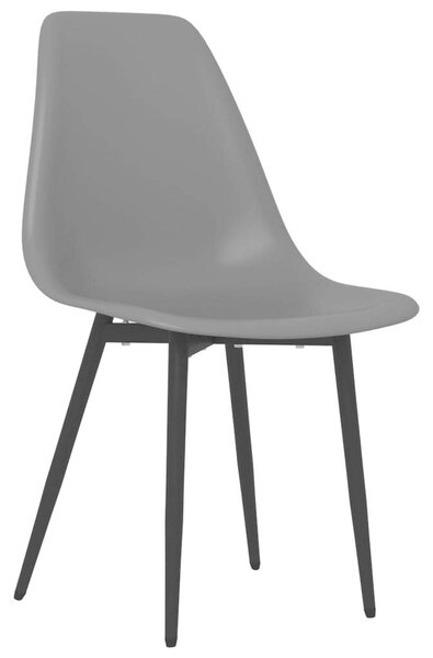 4 db Szürke Polipropilén Étkezőszék - Minimalista Design