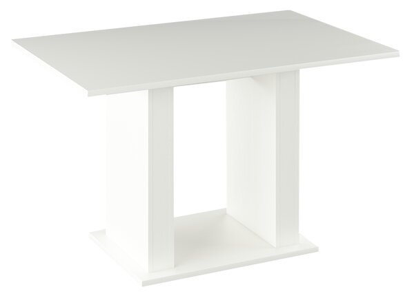 KONDELA Étkezőasztal, fehér, 119x79 cm, BISTRO
