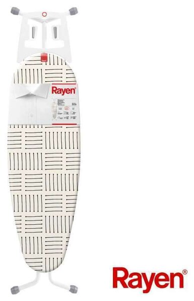 Rayen 613750 vasalódeszka akasztóval, 120x40 cm, csúszásmentes, állítható vasalólemezzel