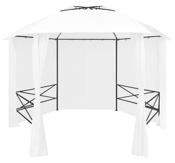 VidaXL Kerti Pavilon - Fehér - 360x312x265 cm