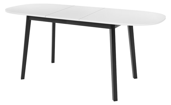 Ovális, kihúzható étkezőasztal 150x80 cm JORIS - kraft tölgyfa, arany / fekete