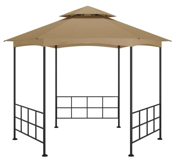 Tópszínű pavilon oldalfalakkal 3,1 x 2,7 m