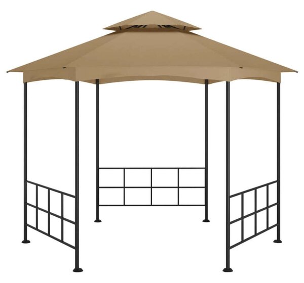 Tópszínű pavilon oldalfalakkal 3,1 x 2,7 m