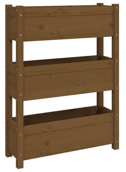 VidaXL 3 Szintes Fenyőfa Növénytartó - 77x25x104,5 cm