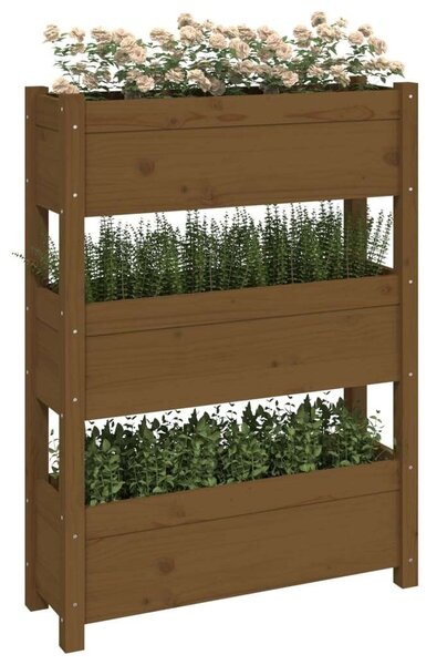 VidaXL 3 Szintes Fenyőfa Növénytartó - 77x25x104,5 cm