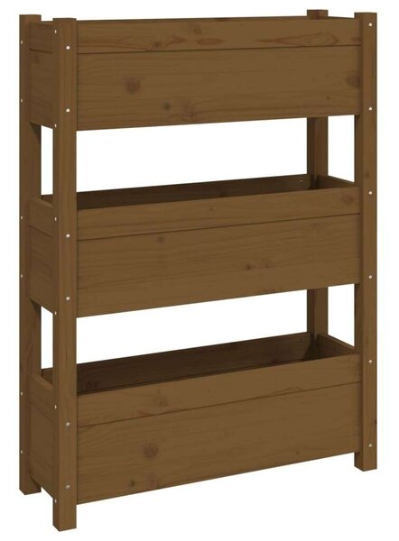 VidaXL 3 Szintes Fenyőfa Növénytartó - 77x25x104,5 cm