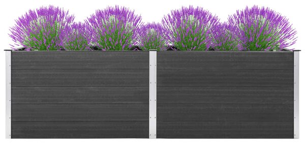 VidaXL WPC Magaságyás - Szürke - 200x50x91 cm