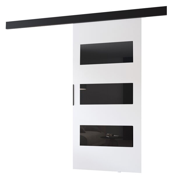 Beltéri faliajtó BARRET 15 - 76 cm, fehér / fekete