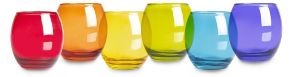 6 darabos üvegpohár készlet, 405 ml, Ø7xH9,5 cm, San Jose Többszínű