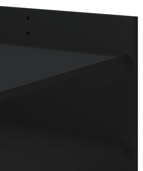 Fekete szerelt fa dohányzóasztal 100 x 50 x 50 cm