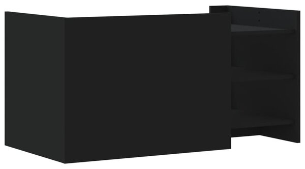 Fekete szerelt fa dohányzóasztal 100 x 50 x 50 cm