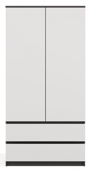 Előszobai szekrény 90 cm TAAVI - antracit / fehér