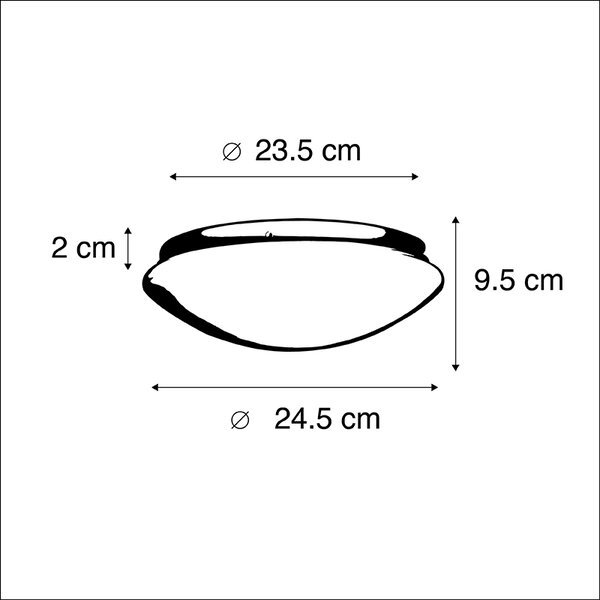 Modern mennyezeti lámpa fehér, LED 8W-val - Tiho