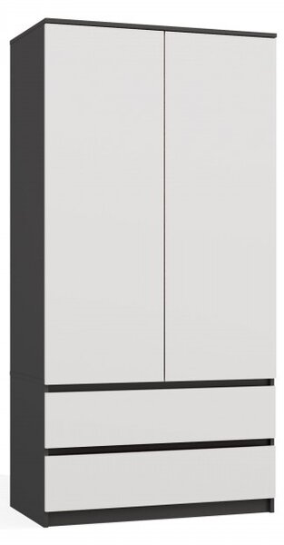 Előszobai szekrény 90 cm TAAVI - antracit / fehér