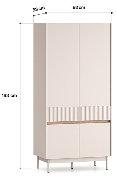 92-es THEA gardrób - kasmír / tölgy