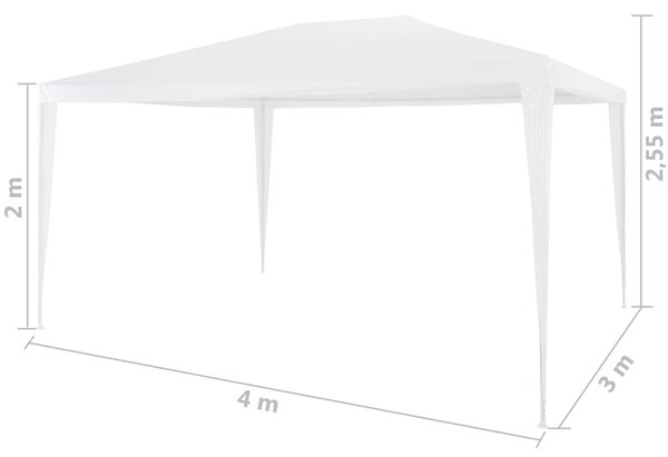 Fehér rendezvénysátor 3 x 4 m