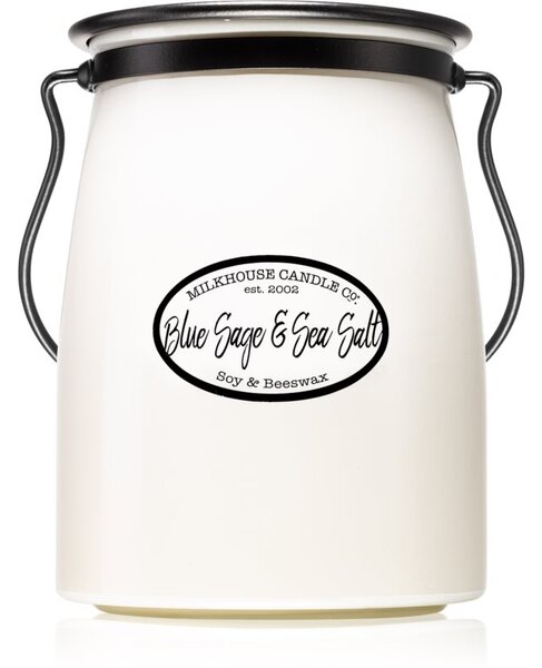 Milkhouse Candle Co. Creamery Blue Sage & Sea Salt illatos gyertya Butter Jar 624 g