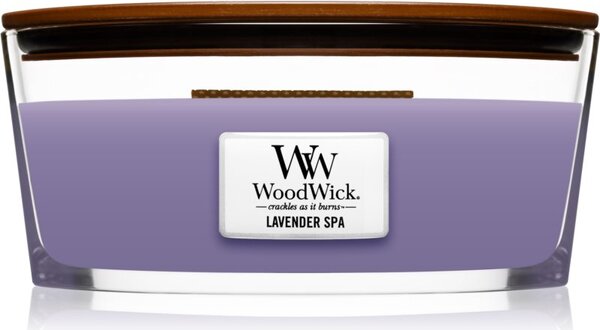 Woodwick Lavender Spa illatos gyertya fa kanóccal (hearthwick) 453 g