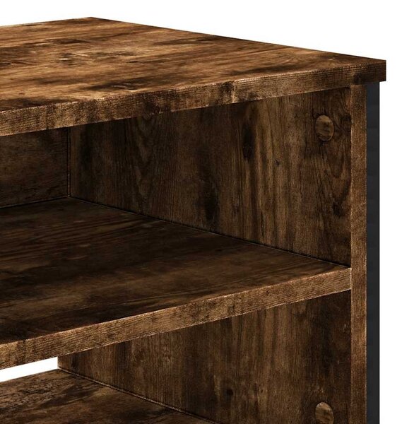 Füstös tölgy színű szerelt fa TV-szekrény 122 x 34 x 41 cm