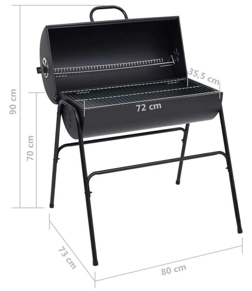 Kerti Hengeres Faszenes Grill - 80x95x90 cm