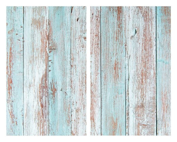 Edzett üveg tűzhely fedőlap szett 2 db-os 52x30 cm Blue Wood – Allstar