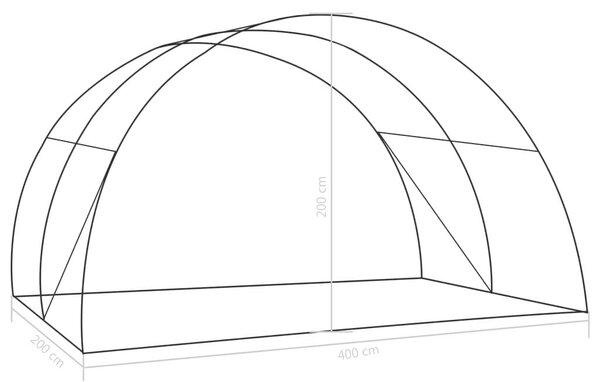 Kertész Melegház - PE Háló - 8m² (2x4x2m)