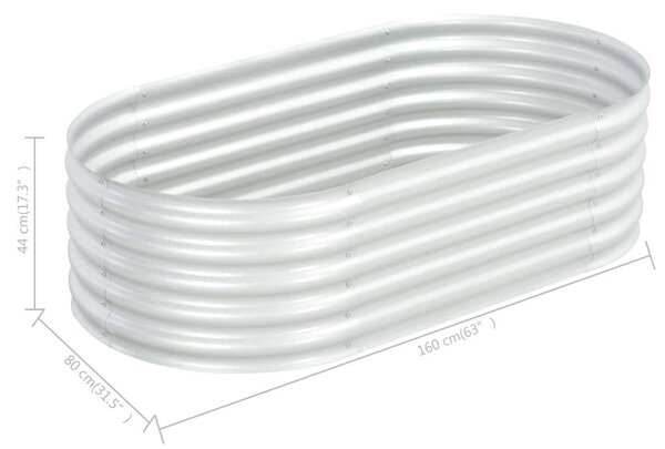 GardenLine Magaságyás - Horganyzott Acél - 160x80x44 cm