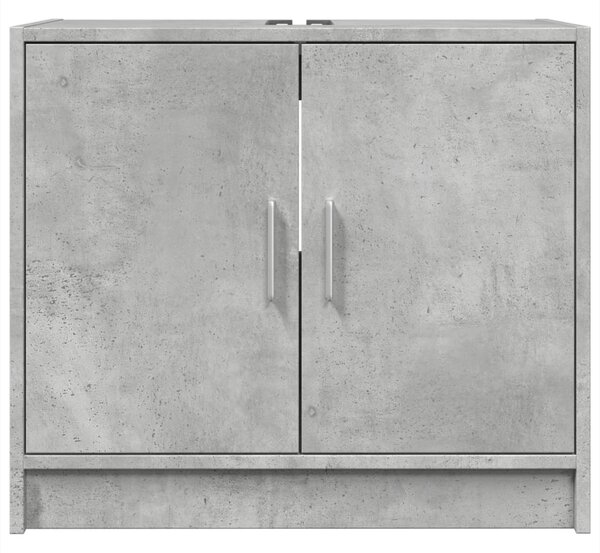 Betonszürke szerelt fa mosdószekrény 63 x 29 x 55 cm