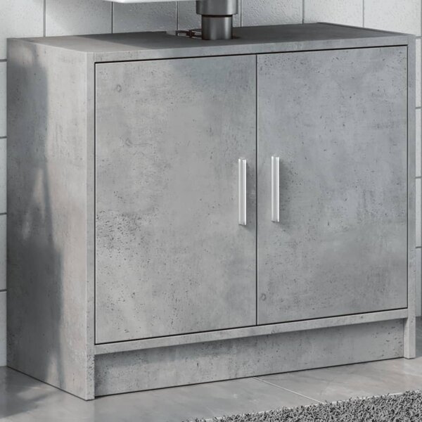 Betonszürke szerelt fa mosdószekrény 63 x 29 x 55 cm