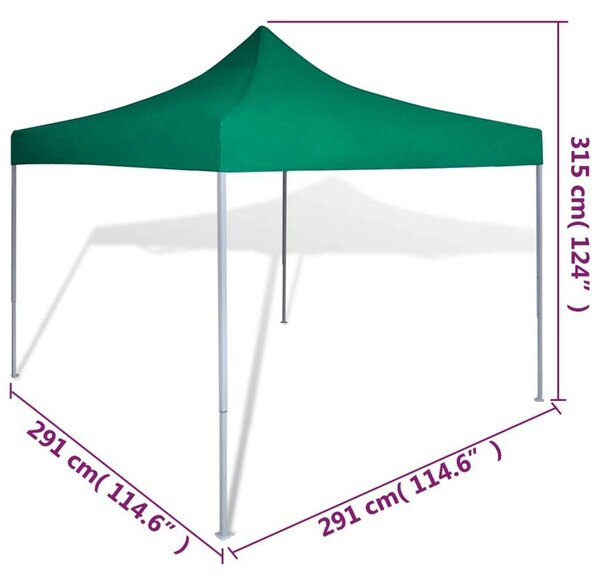 VidaXL összecsukható pavilon 3 x 3 m, Zöld