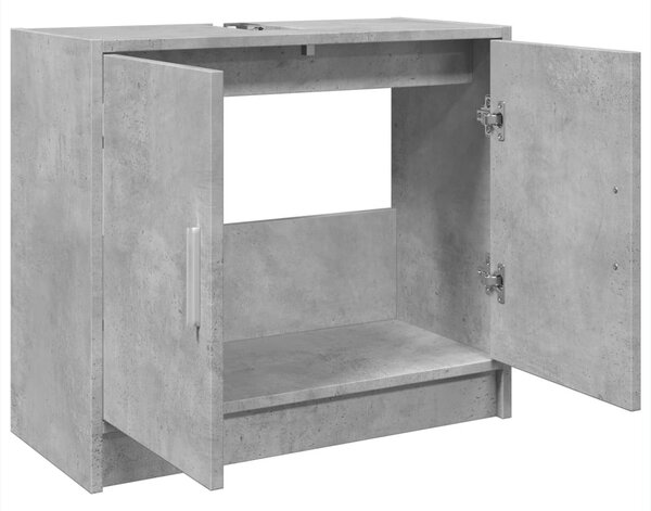 Betonszürke szerelt fa mosdószekrény 63 x 29 x 55 cm