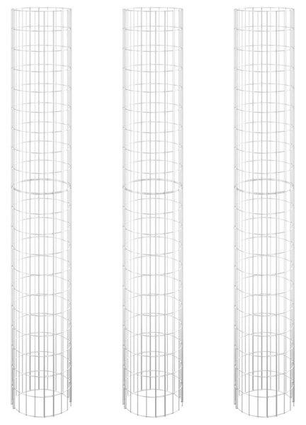 Gabion Magaságyás - Kör - 3 db - Ø30 x 200 cm