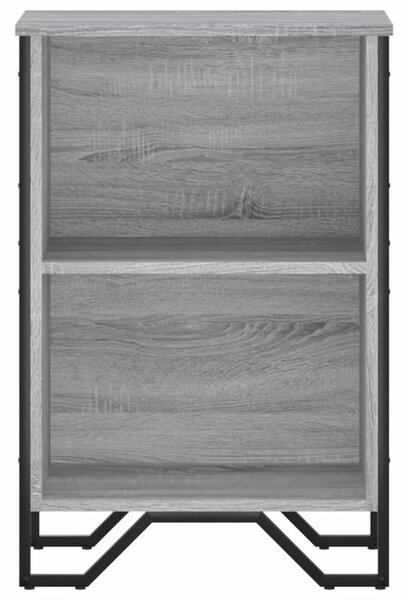 Szürke sonoma színű szerelt fa könyvespolc 50 x 31 x 74,5 cm