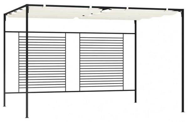 VidaXL Kerti Pavilon - Behúzható Tető - 3x4x2,3m - Krémszínű