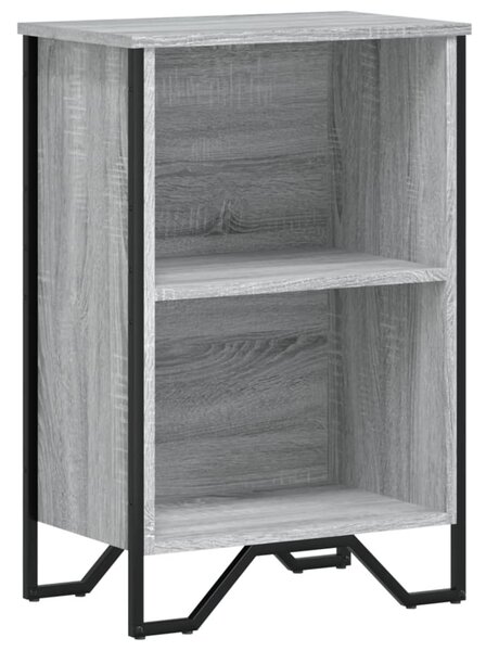 Szürke sonoma színű szerelt fa könyvespolc 50 x 31 x 74,5 cm