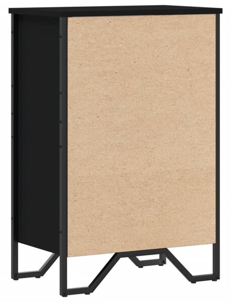 Fekete szerelt fa könyvszekrény 50 x 31 x 74,5 cm
