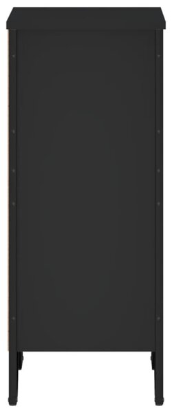 Fekete szerelt fa könyvszekrény 50 x 31 x 74,5 cm