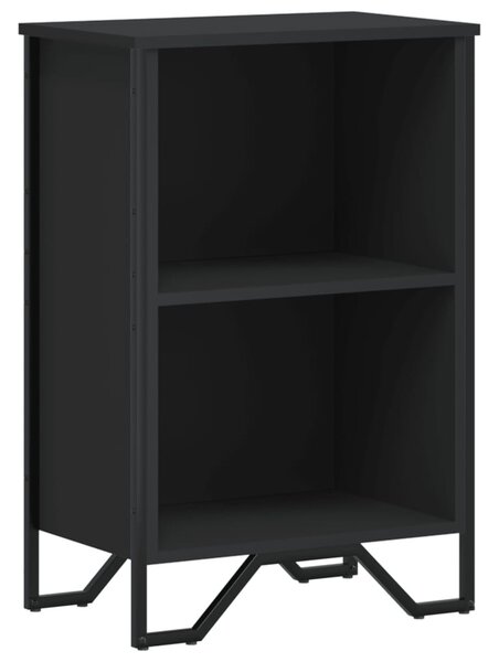 Fekete szerelt fa könyvszekrény 50 x 31 x 74,5 cm