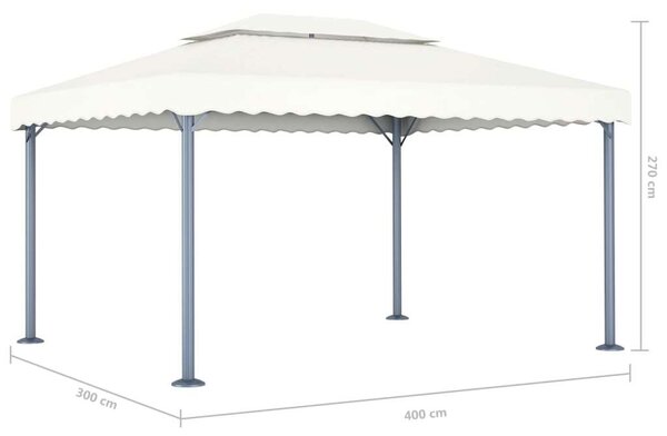 Outsunny - Alumínium Pavilon - Krémszín - 400x300 cm
