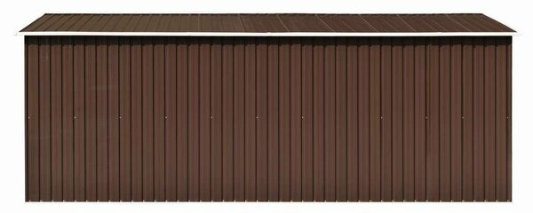 VidaXL fém kerti fészer, kerti tároló 257 x 489 x 181 cm, barna