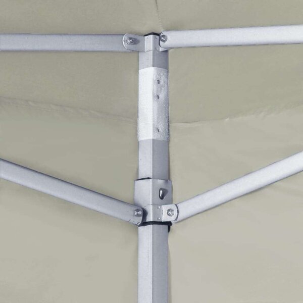VidaXL Party Sátor - Összecsukható - 3x3m - Krémszínű - 2 Oldalfallal