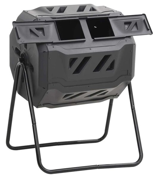 Forgó Komposztáló Láda - 160 Liter - Fekete