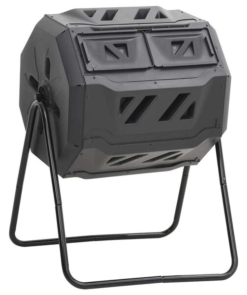 Forgó Komposztáló Láda - 160 Liter - Fekete