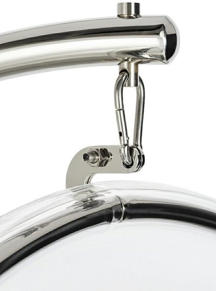 King Home Bubble Stand Akril Függőfotel Bézs Velúr Párnával