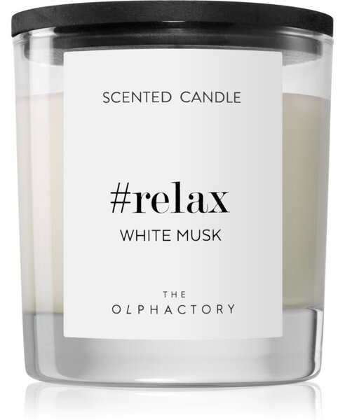 Ambientair Olphactory Black Design White Musk illatos gyertya (Relax) 200 g